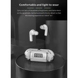 &Eacute;couteurs Bluetooth F80 Q26 Pro TWS avec &eacute;cran LED autonomie longue pour sport et jeu - Blanc