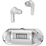 &Eacute;couteurs Bluetooth F80 Q26 Pro TWS avec &eacute;cran LED autonomie longue pour sport et jeu - Blanc