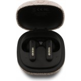 Bluetooth Kopfh&ouml;rer Guess PU 4G Script Logo ENC TWS mit Sprachassistent und 16h Akkulaufzeit - Rosa