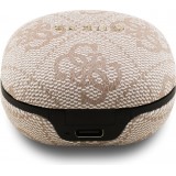 Bluetooth Kopfh&ouml;rer Guess PU 4G Script Logo ENC TWS mit Sprachassistent und 16h Akkulaufzeit - Rosa