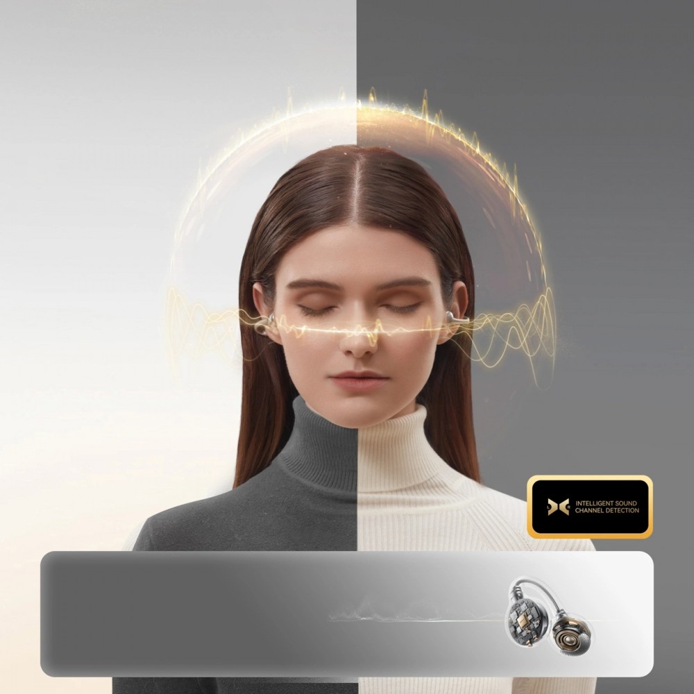 JOYROOM JR-OE3 Bluetooth Kopfhörer Open-Ear True BT 5.4 mit intelligentem Steuerung - Schwarz