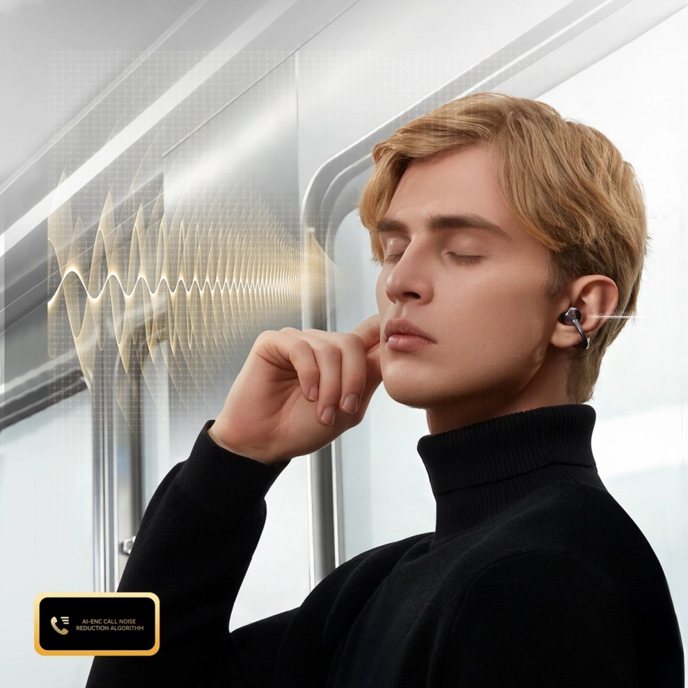 JOYROOM JR-OE3 Bluetooth Kopfhörer Open-Ear True BT 5.4 mit intelligentem Steuerung - Schwarz