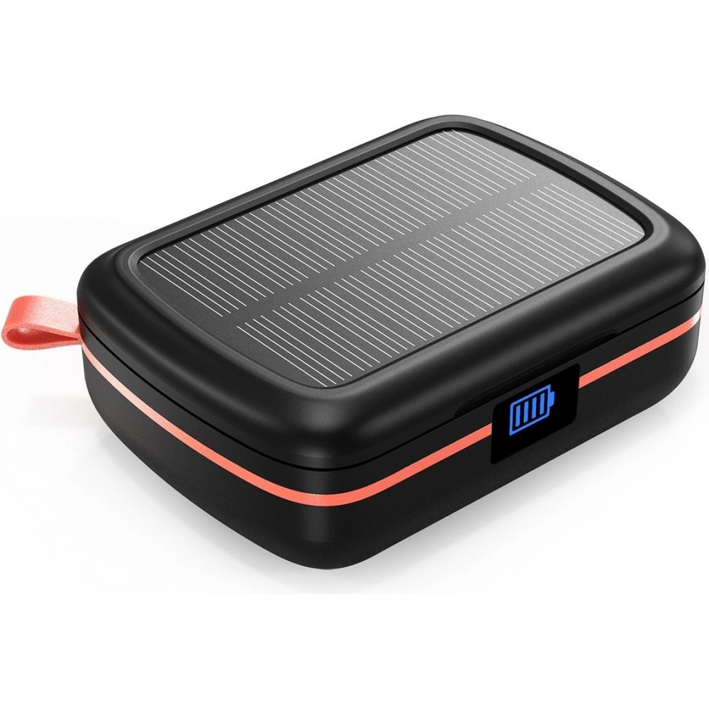 Bluetooth TWS Wasserdichte Kopfh&ouml;rer mit Solarpanel und 2500mAh Powerbank BH-T05 - Schwarz