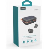Bluetooth TWS Wasserdichte Kopfh&ouml;rer mit Solarpanel und 2500mAh Powerbank BH-T05 - Schwarz
