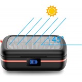 Bluetooth TWS Wasserdichte Kopfh&ouml;rer mit Solarpanel und 2500mAh Powerbank BH-T05 - Schwarz
