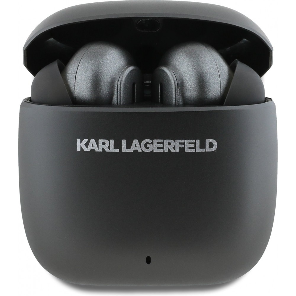 Kabellose Kopfh&ouml;rer Karl Lagerfeld ANC/ENC TWS - Bluetooth, Ger&auml;uschreduzierung, Schnellladung, 24h Akkulaufzeit - Schwarz