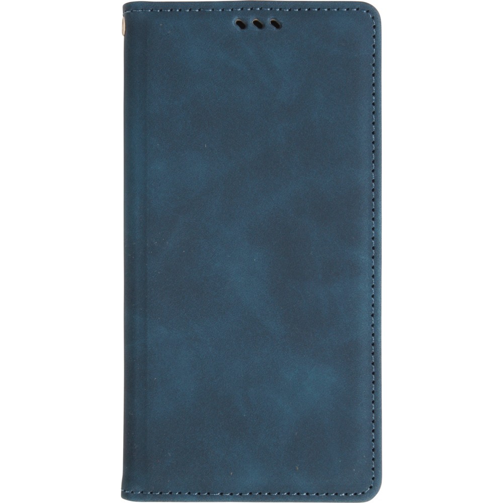 iPhone Air Leder Tasche - Flip Wallet vintage mit Magnetverschluss und Kartenhalter - Blau