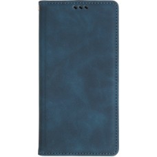 Samsung Galaxy S25 Edge Leder Tasche - Flip Wallet vintage mit Magnetverschluss und Kartenhalter - Blau