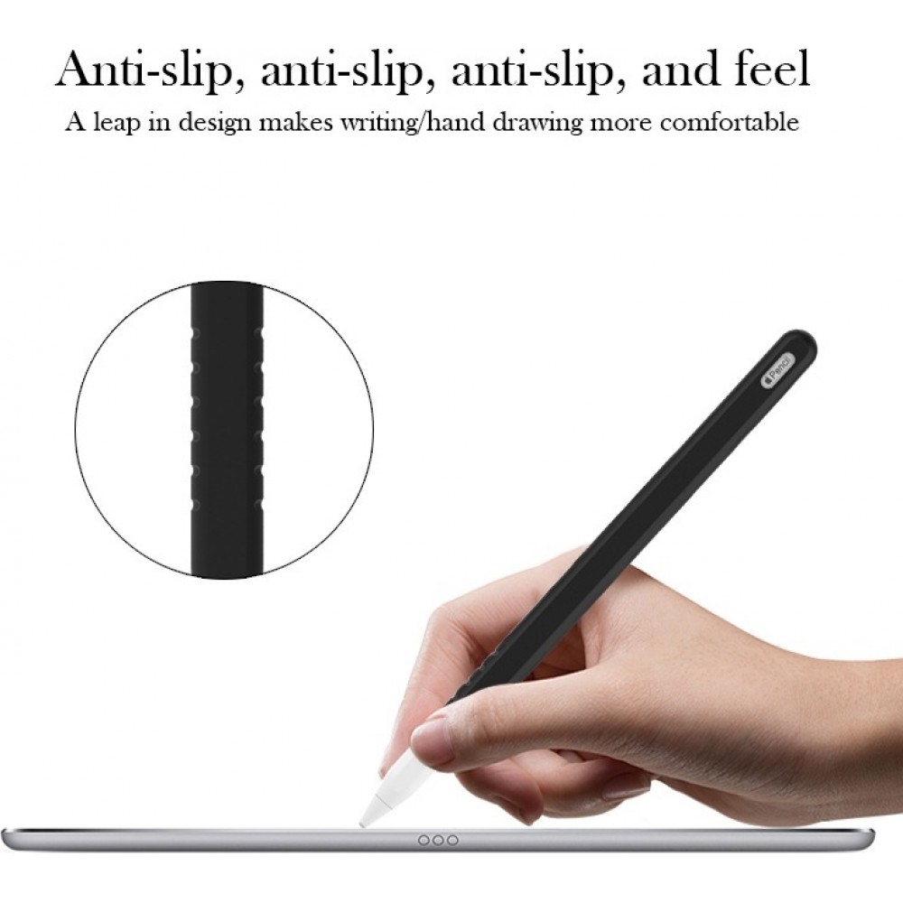 &Eacute;tui silicone souple pour Apple Pencil 2e g&eacute;n&eacute;ration avec support protection compl&egrave;te - Rouge - Apple Pencil