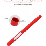&Eacute;tui silicone souple pour Apple Pencil 2e g&eacute;n&eacute;ration avec support protection compl&egrave;te - Rouge - Apple Pencil