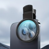 Professioneller Polarisationsfilter für Smartphone (iPhone, Samsung) mit drehbarem Clip, HD-Farbenwiederherstellung - Schwarz