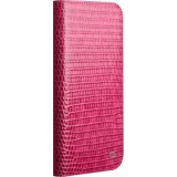 iPhone 17 Air Case Hülle - Qialino Croco Flip Echtleder - Rosa