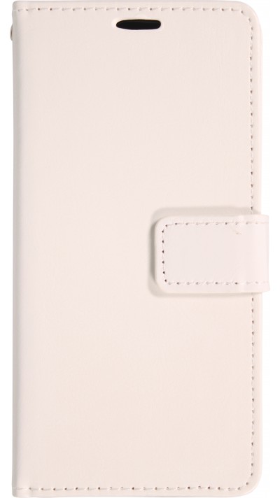 Hülle iPhone Air - Premium Flip Leder Tasche - Weiss
