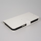 Hülle iPhone Air - Premium Flip Leder Tasche - Weiss