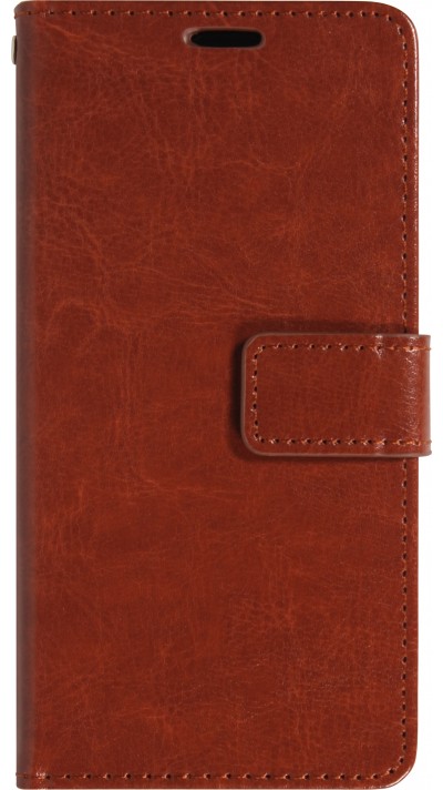 Hülle iPhone Air - Premium Flip Leder Tasche - Braun