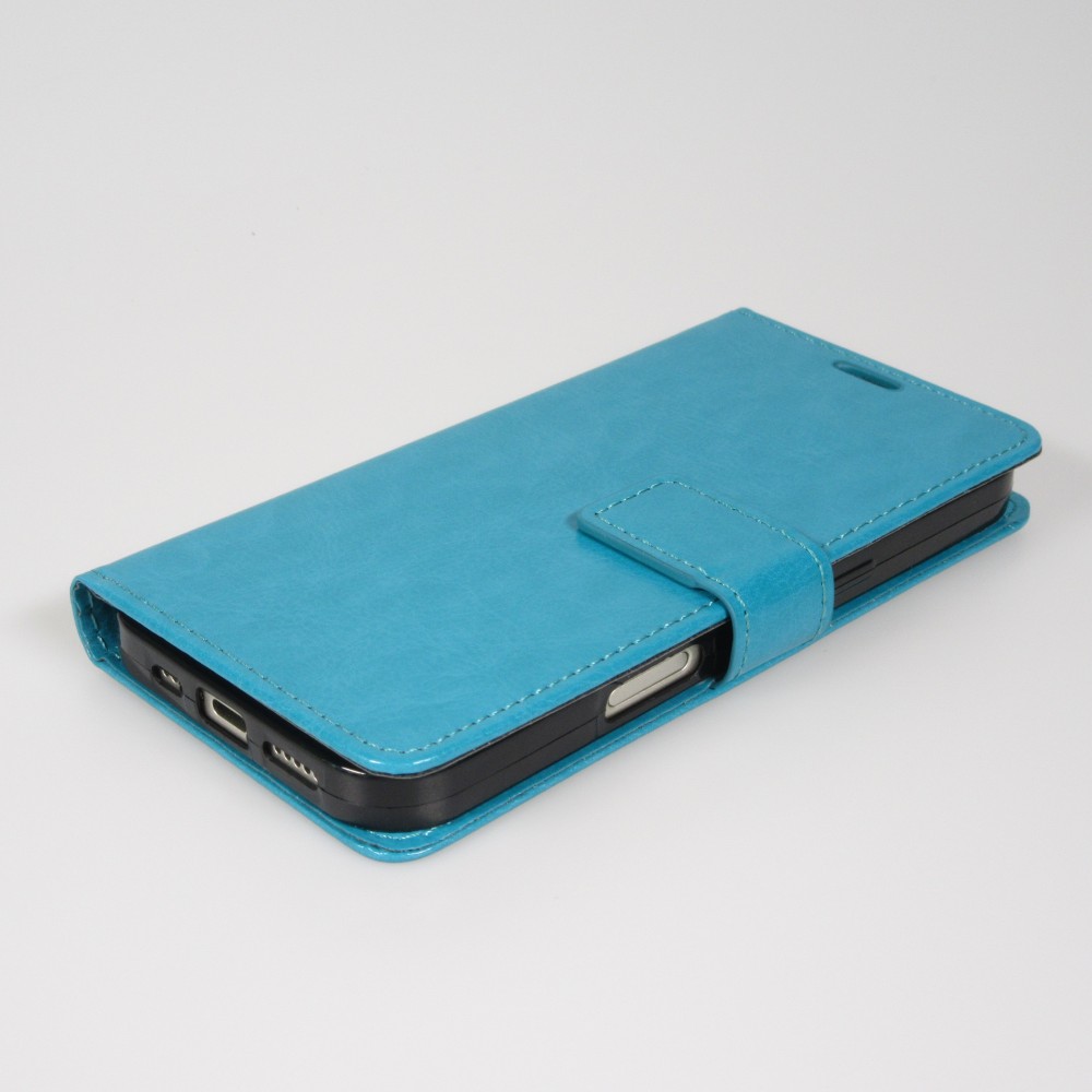Hülle iPhone Air - Premium Flip Leder Tasche - Türkis