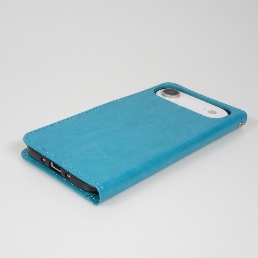 Hülle iPhone Air - Premium Flip Leder Tasche - Türkis