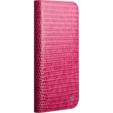 iPhone 17 Case Hülle - Qialino Croco Flip Echtleder - Rosa