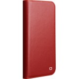 iPhone 17 Case Hülle - Qialino Flip Matt Wallet Echtleder - Rot