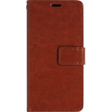 Hülle iPhone 17 - Premium Flip Leder Tasche - Braun