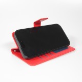 Hülle iPhone 17 - Premium Flip Leder Tasche - Rot