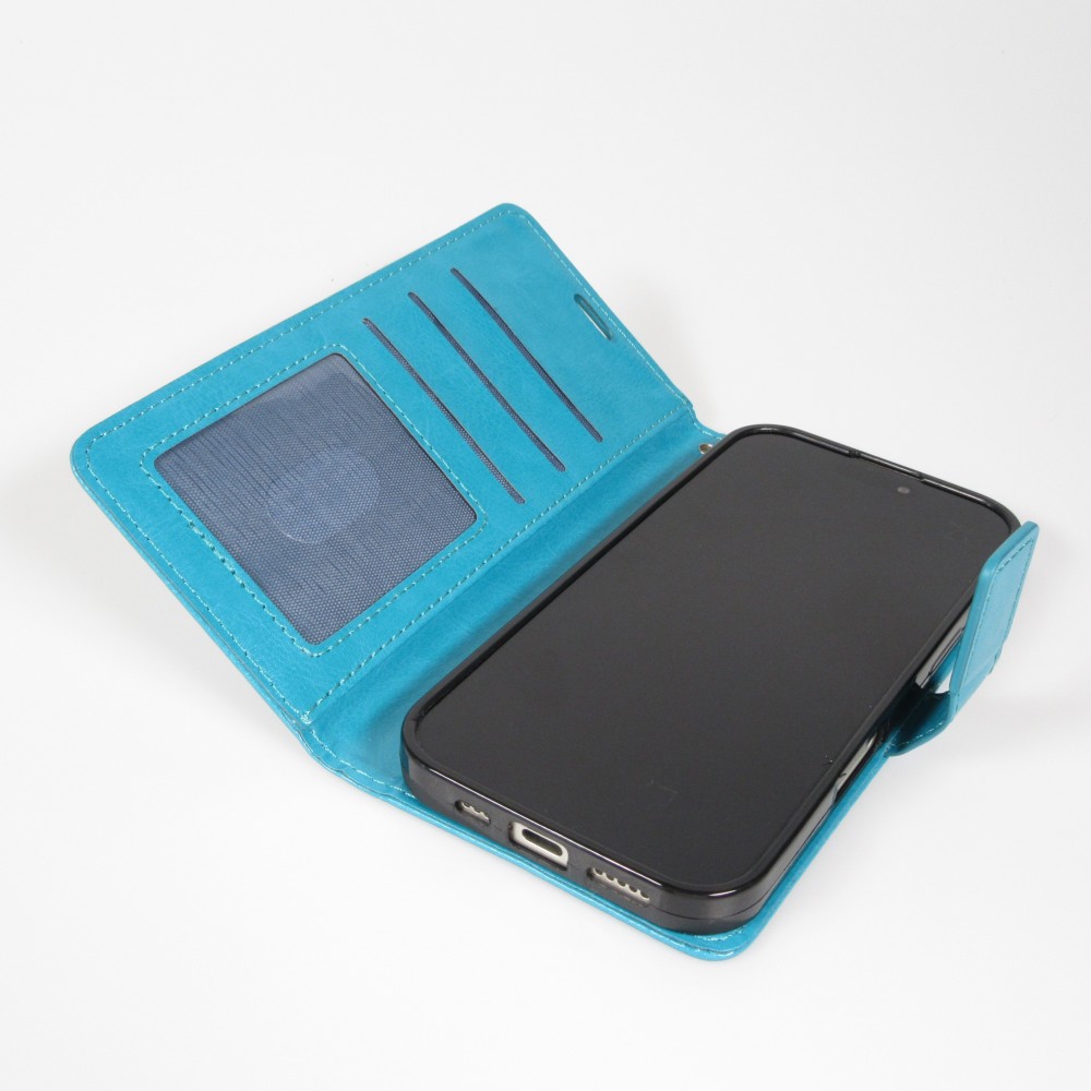 Hülle iPhone 17 - Premium Flip Leder Tasche - Türkis