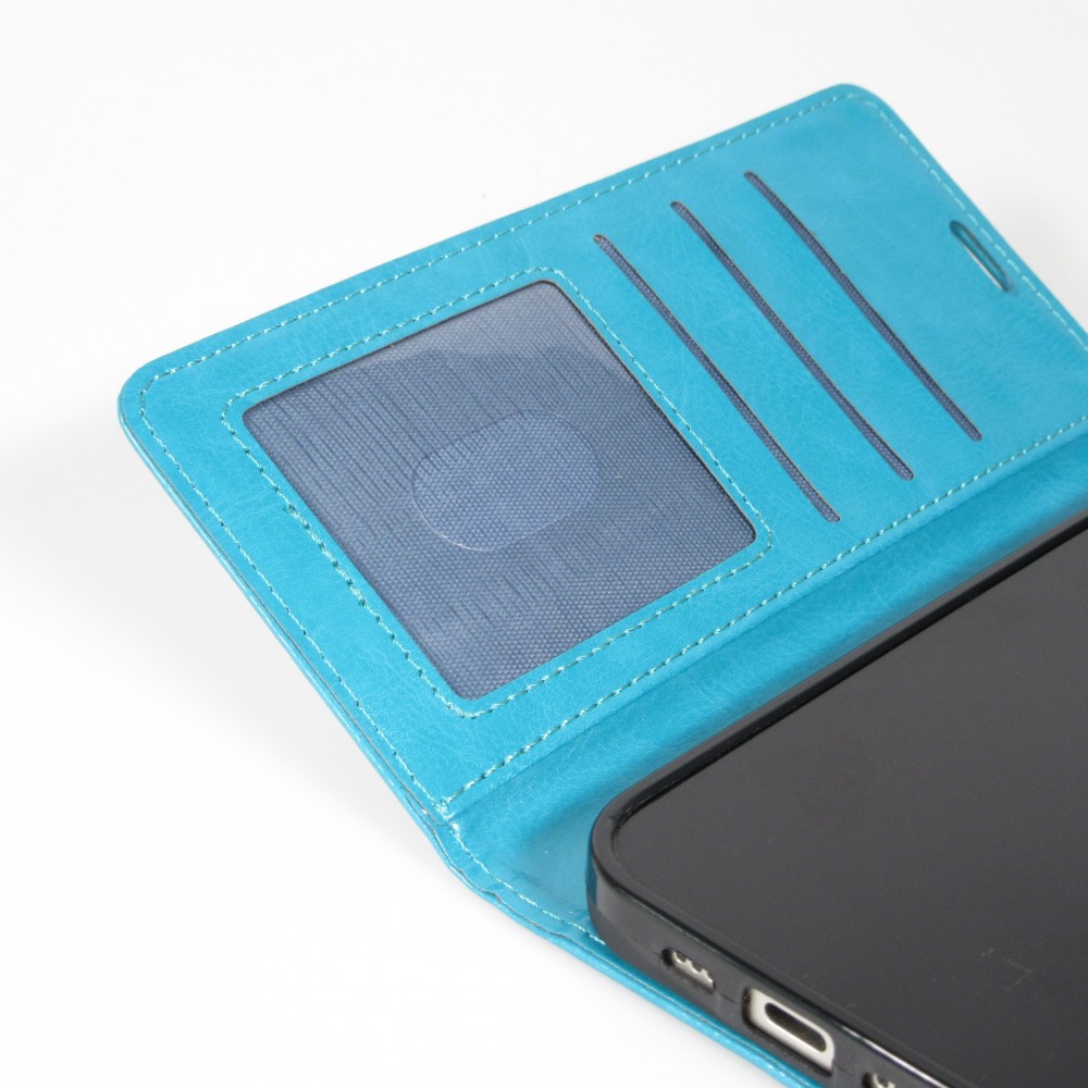 Hülle iPhone 17 - Premium Flip Leder Tasche - Türkis