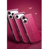 iPhone 17 Pro Case Hülle - Qialino Croco Flip Echtleder - Rosa