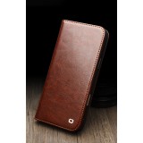 iPhone 17 Pro Max Case Hülle - Qialino Flip Classic Wallet Echtleder - Schwarz