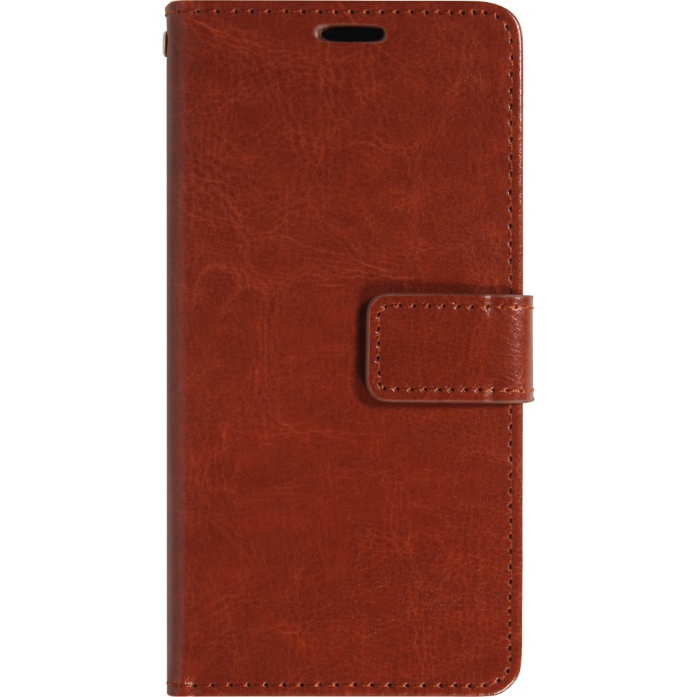 Hülle iPhone 17 Pro Max - Premium Flip Leder Tasche - Braun