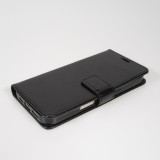 Fourre iPhone 17 Pro Max - Premium Flip cuir lisse porte-cartes - Noir