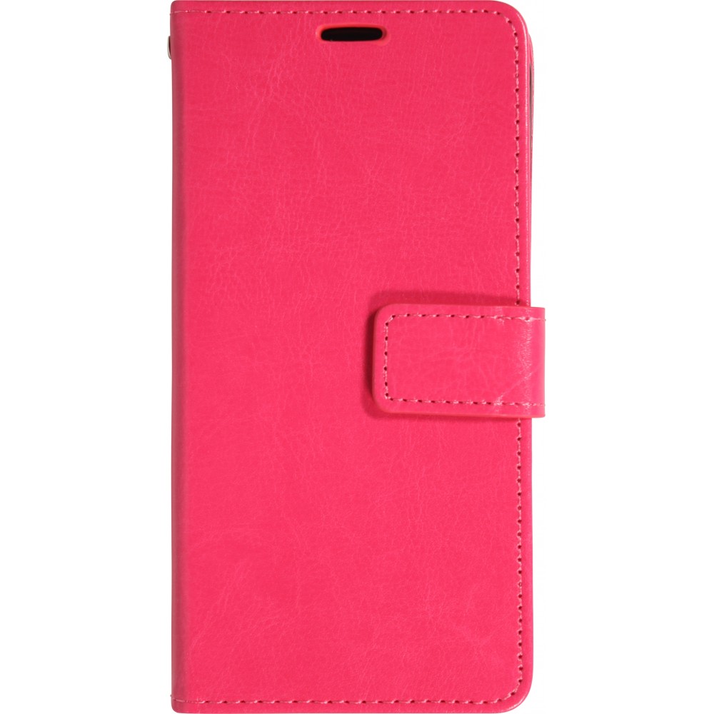 Hülle iPhone 17 Pro Max - Premium Flip Leder Tasche - Dunkelrosa