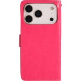 Hülle iPhone 17 Pro Max - Premium Flip Leder Tasche - Dunkelrosa
