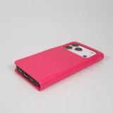 Hülle iPhone 17 Pro Max - Premium Flip Leder Tasche - Dunkelrosa