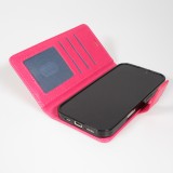 Hülle iPhone 17 Pro Max - Premium Flip Leder Tasche - Dunkelrosa