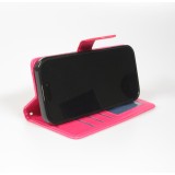 Hülle iPhone 17 Pro Max - Premium Flip Leder Tasche - Dunkelrosa