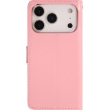 Hülle iPhone 17 Pro - Premium Flip Leder Tasche - Hellrosa
