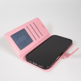 Hülle iPhone 17 Pro - Premium Flip Leder Tasche - Hellrosa