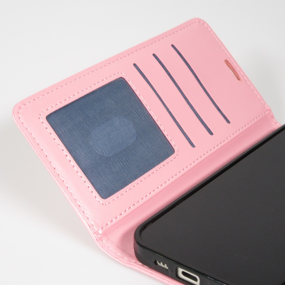 Hülle iPhone 17 Pro - Premium Flip Leder Tasche - Hellrosa