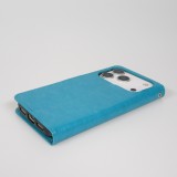 Hülle iPhone 17 Pro - Premium Flip Leder Tasche - Türkis
