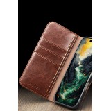 iPhone Air Case Hülle - Qialino Flip Classic Wallet Echtleder - Schwarz