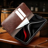 Samsung Galaxy S26+ Case Hülle - Flip Qialino Echtleder mit magnetischem Verschluss - Schwarz