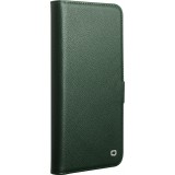 Samsung Galaxy S26 Ultra Case Hülle - Flip Qialino Echtleder matt mit magnetischem Verschluss - Mattgrün