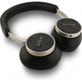 Guess Bluetooth Kopfhörer Studio-Qualität Sound PU-Leder 45h Akkulaufzeit ENC Sprachassistent und Schnellladung - Schwarz