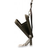 Guess Lani&egrave;re bandouli&egrave;re avec logo m&eacute;tal 4G et pochette - Brun