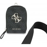 Guess Lani&egrave;re bandouli&egrave;re avec logo m&eacute;tal 4G et pochette - Noir