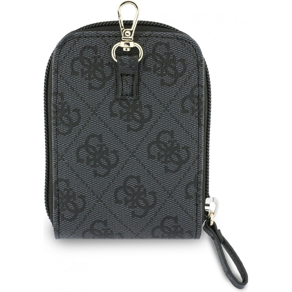Guess Lani&egrave;re bandouli&egrave;re avec logo m&eacute;tal 4G et pochette - Noir