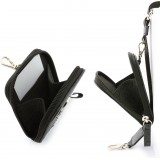 Guess Lani&egrave;re bandouli&egrave;re avec logo m&eacute;tal 4G et pochette - Noir