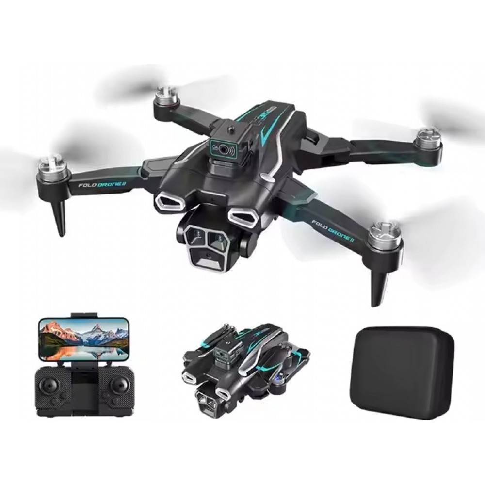 H35 Falt-Drohne II Mini Drohne 4K HD Doppel-Kamera mit 360° Hindernisvermeidung und optischer Stabilisierung - Schwarz