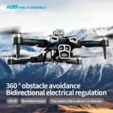 H35 Falt-Drohne II Mini Drohne 4K HD Doppel-Kamera mit 360° Hindernisvermeidung und optischer Stabilisierung - Schwarz